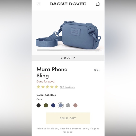 Like new Dagne Dover Mara phone sling in the color ash blue. - Picture 6 of 8